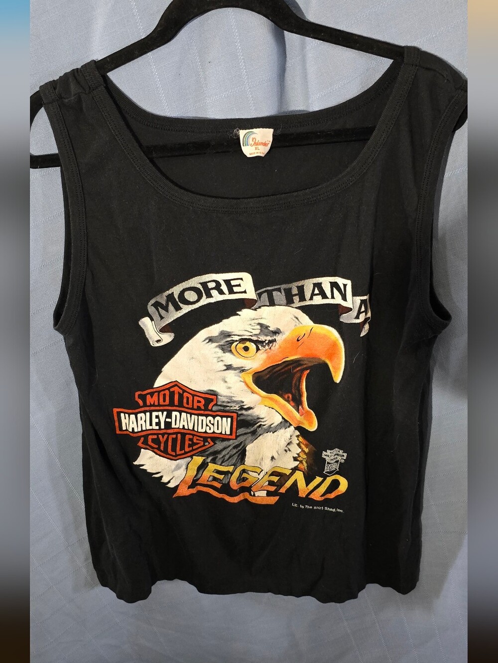 80s Islander Harley Davidson Logo Tank Top